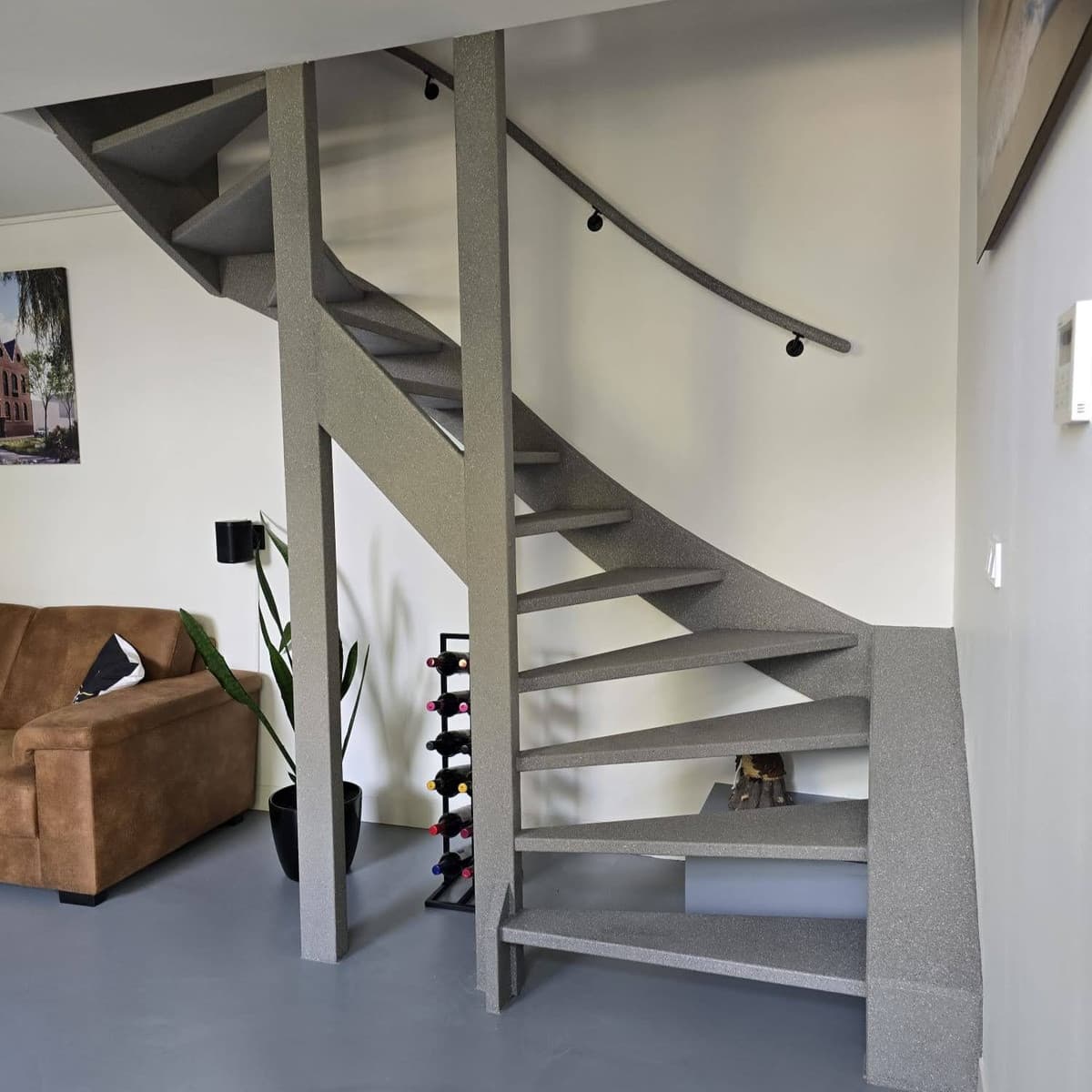 Open staircase Omnistair Stone finish