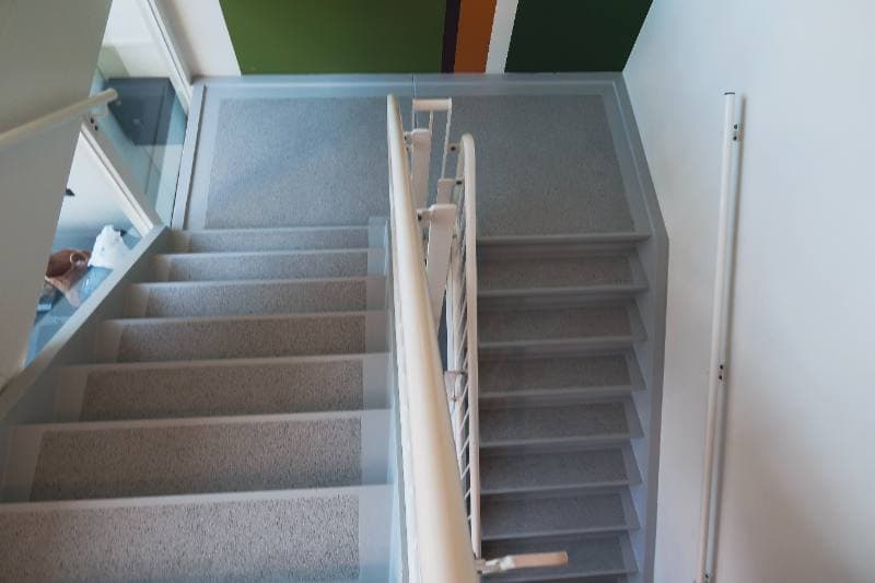 Concrete staircase renovation with GraphiteBlend terrazzo structure in Vlissingen