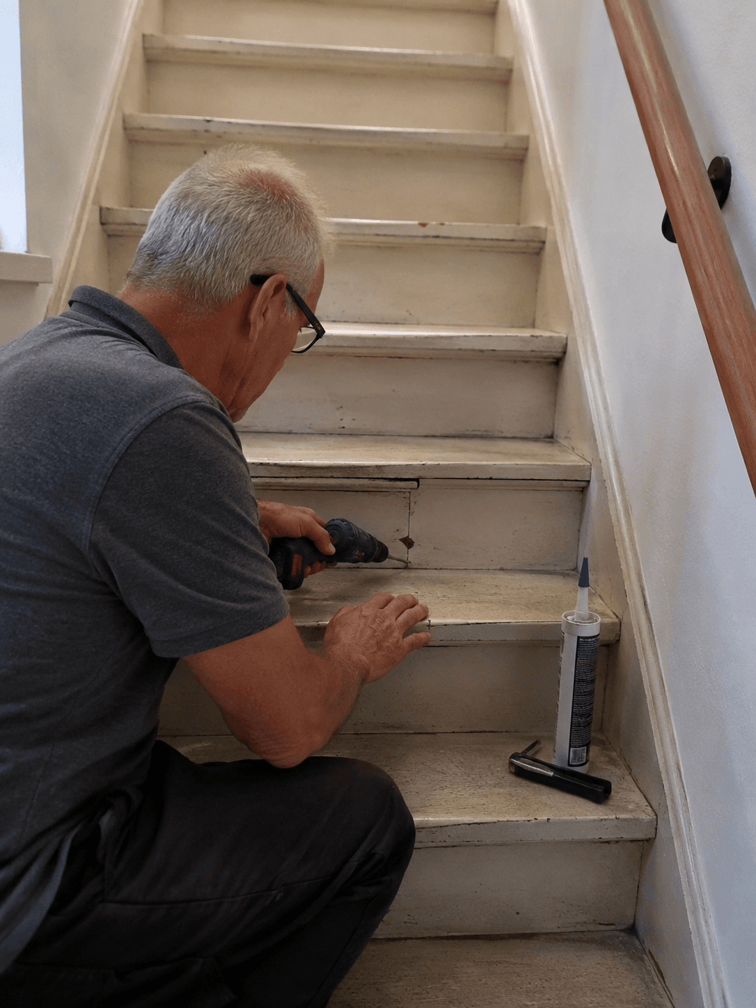 Hero image for the article on renovating a creaking staircase