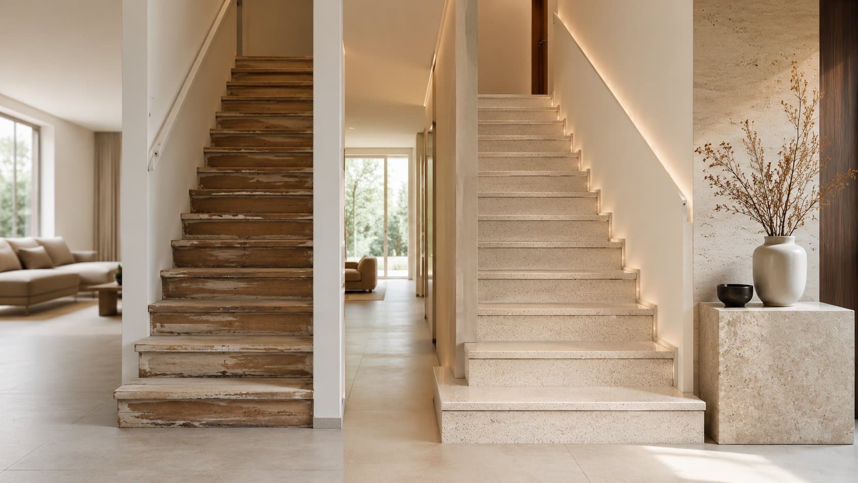 Buy a new staircase or renovate the existing one — comparing costs and disruption