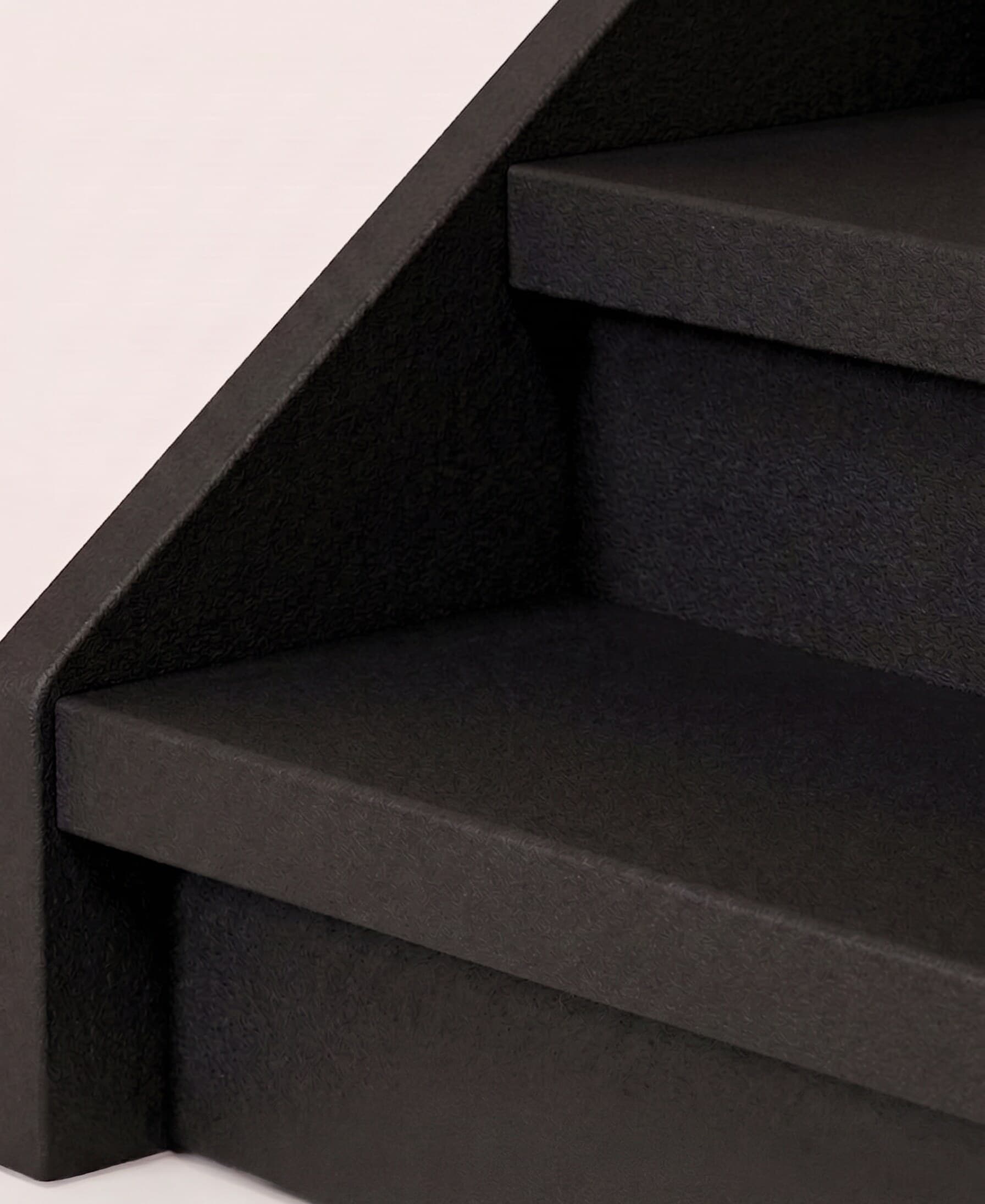 Omnistair Signature Charcoal Stone — Stone stair finish