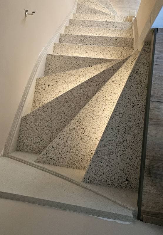 stair renovation with EarthHarmony terrazzo texture in Gouda