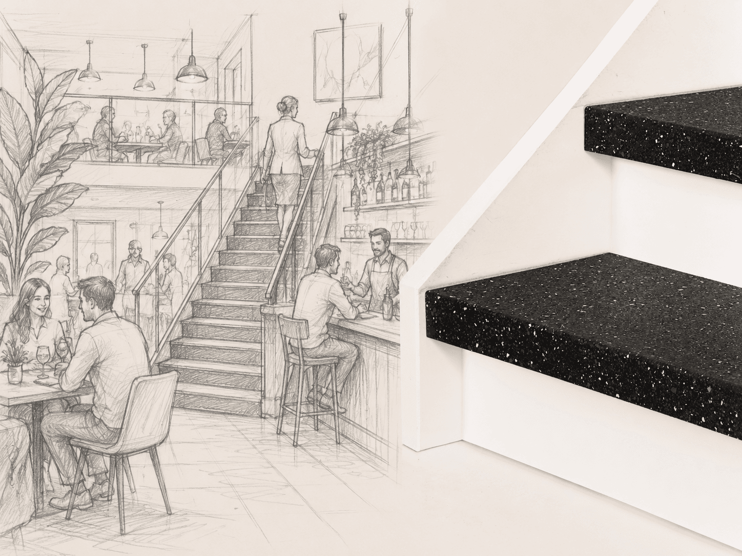 Commerciële traprenovatie: in de horeca