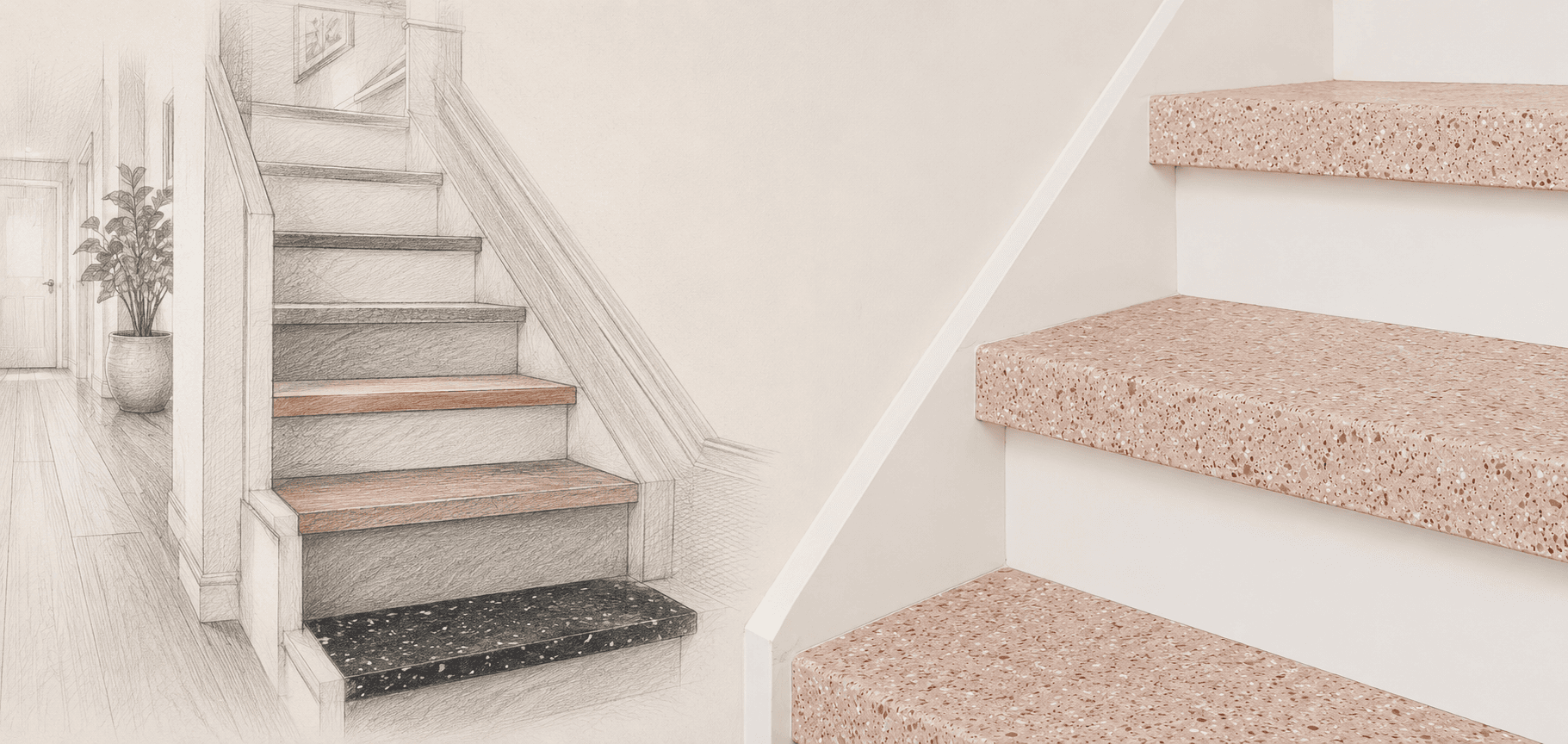 Different stair renovation solutions compared by appearance, safety, maintenance and field of application.