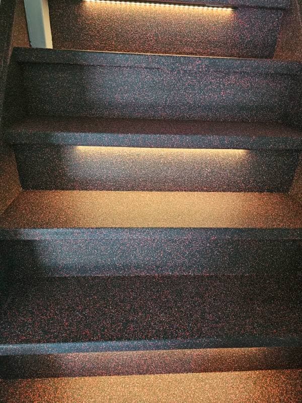 stair renovation with Midnight Ember stone texture in Delft